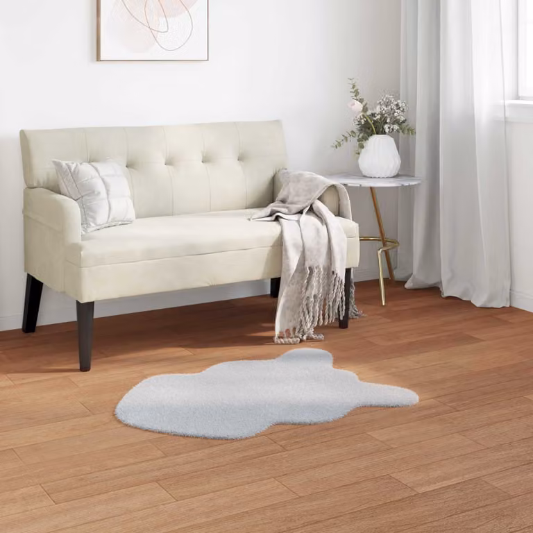 Tappeto antiscivolo in ecopelliccia sintetica OLITE vidaXL Grigio