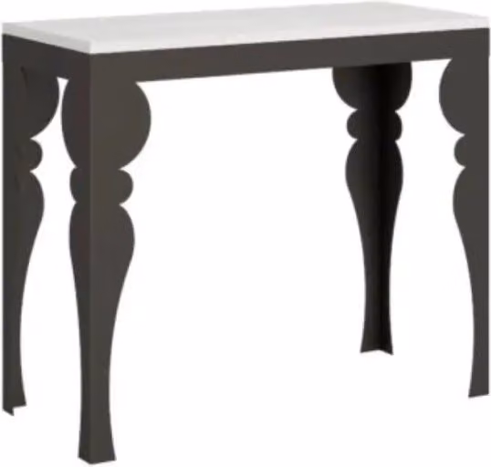 Consolle allungabile 90x40/300 cm Paxon Evolution bianco frassino telaio e gambe antracite