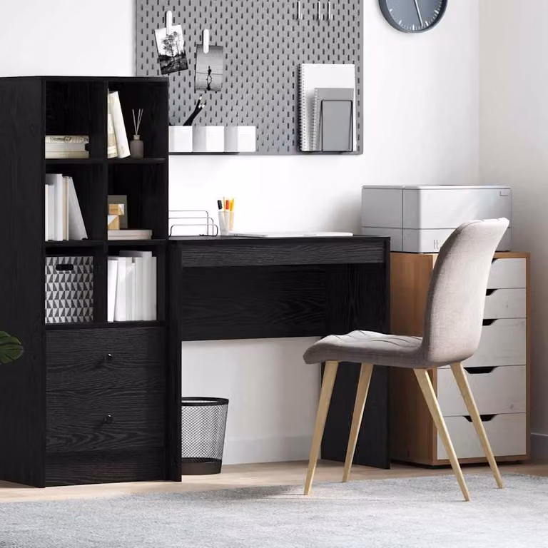 Maison Exclusive - Scrivania effetto rovere nero 80 x 40 x 76 cm