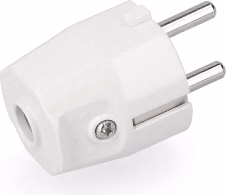 Edm 10/ T/tl Spina Schuko restringibile 4,8 Mm 16a Bianco Taglia unica / Spina UE Bianco Taglia unica
