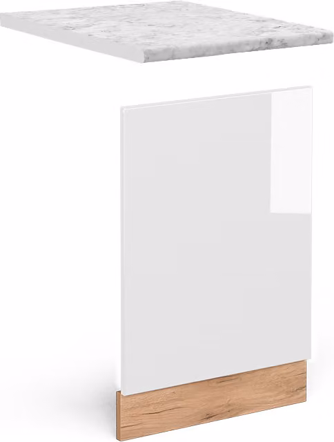 Pannello frontale Vicco R-Line Bianco lucido 45 cm , PL Marmo, Model 46569