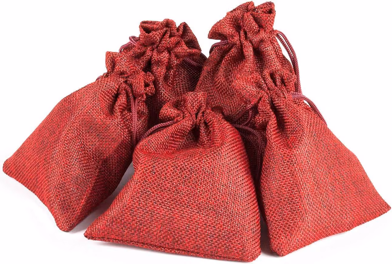 Calendario dell'Avvento da riempire - 24 sacchetti di juta - Sacchetti regalo rossi - Sacchetti di stoffa - Calendario di Natale - Kit per attività creative