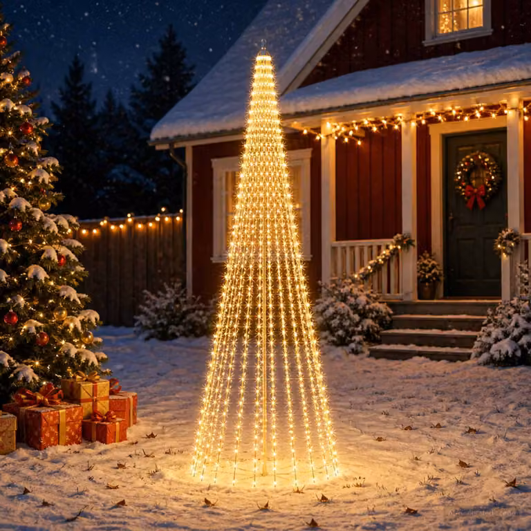 vidaXL Luci per albero di Natale con picchetti 1148 LED Bianco caldo e