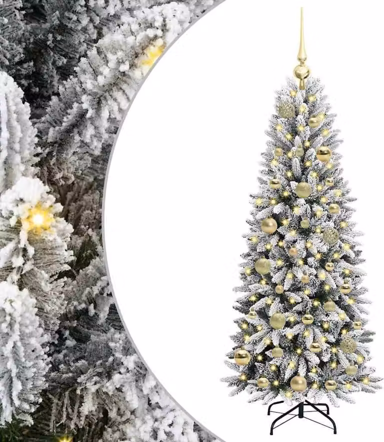 Albero di Natale artificiale con 150 LED Bianco 120 cm