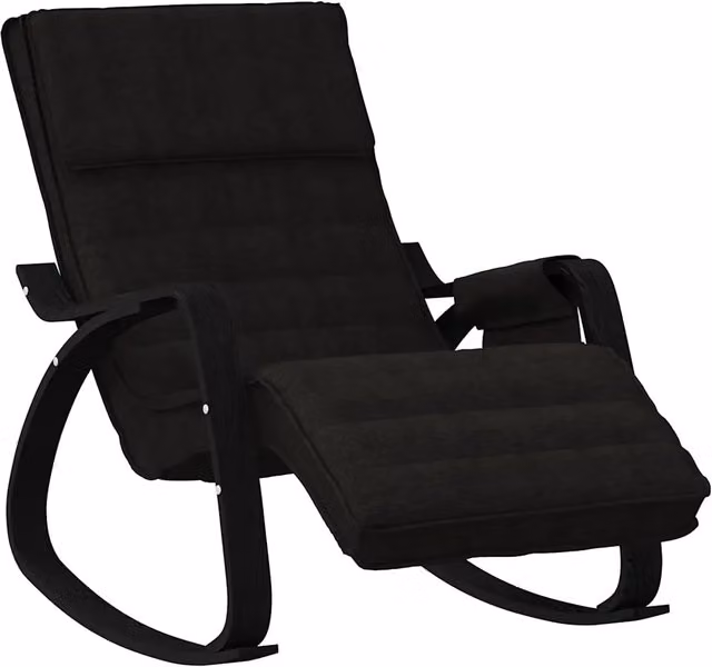 Sedia a Dondolo Nera in Tessuto CFW5850522