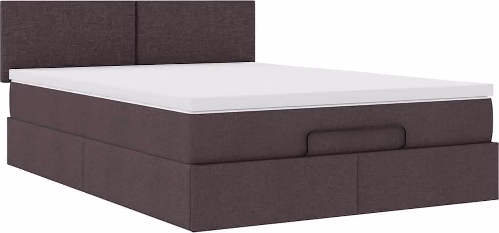 Struttura Letto Pouf con Materasso 140x200 cm in Tessuto