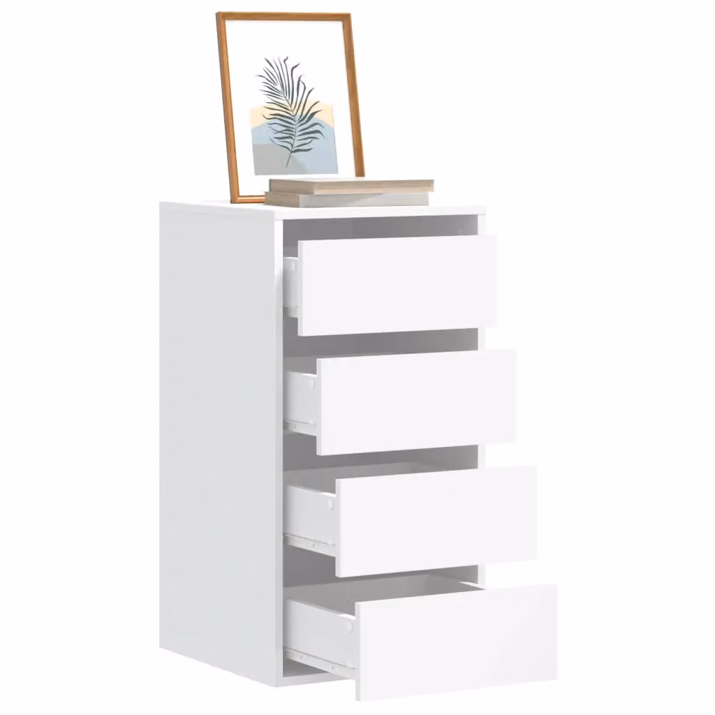 Cassettiera bianca vidaXL in legno multistrato da appendere al muro L 40 cm, P 41 cm, H 76 cm
