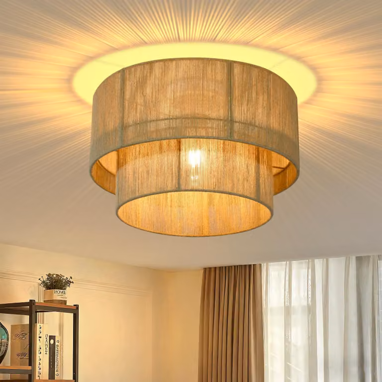 ZMH Lampada da soffitto Boho Lampada da soffitto per camera da letto Ø40cm Lampada vintage per camera da letto Lampada da cucina Attacco E27 per soggiorno, cucina, corridoio (senza lampadina)