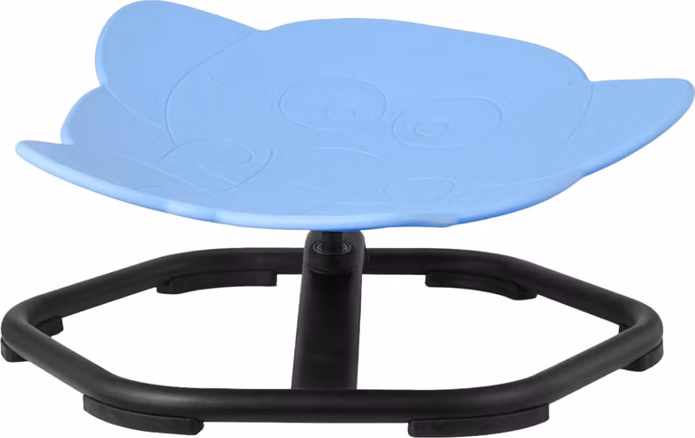 SucceBuy sedia girevole per bambini a forma di elefante, portata 100 kg, giocattolo sensoriale con base in metallo antiscivolo, favorisce la coordinazione, l'equilibrio e la concentrazione, blu