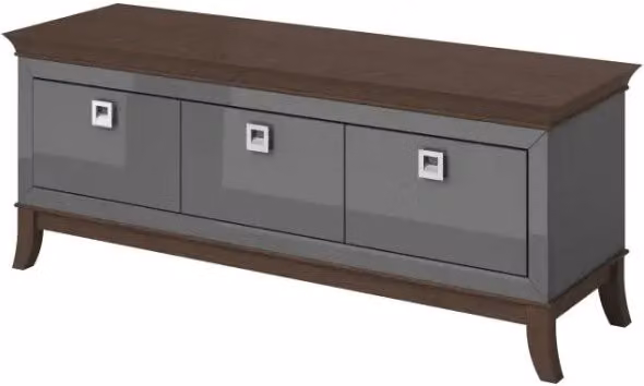 Mobile TV Meublorama collezione PALACE con 3 cassetti, colore grigio e rovere, L: 160 cm, P: 44 cm, H: 63 cm – 1