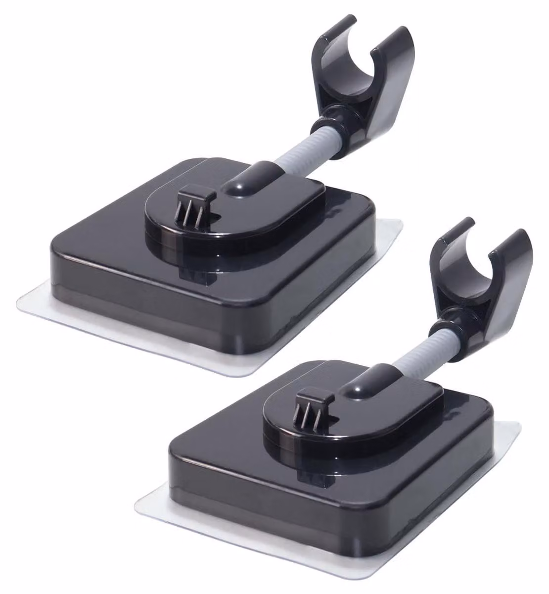 Supporti regolabili per soffione doccia - Set da 2 - Neri