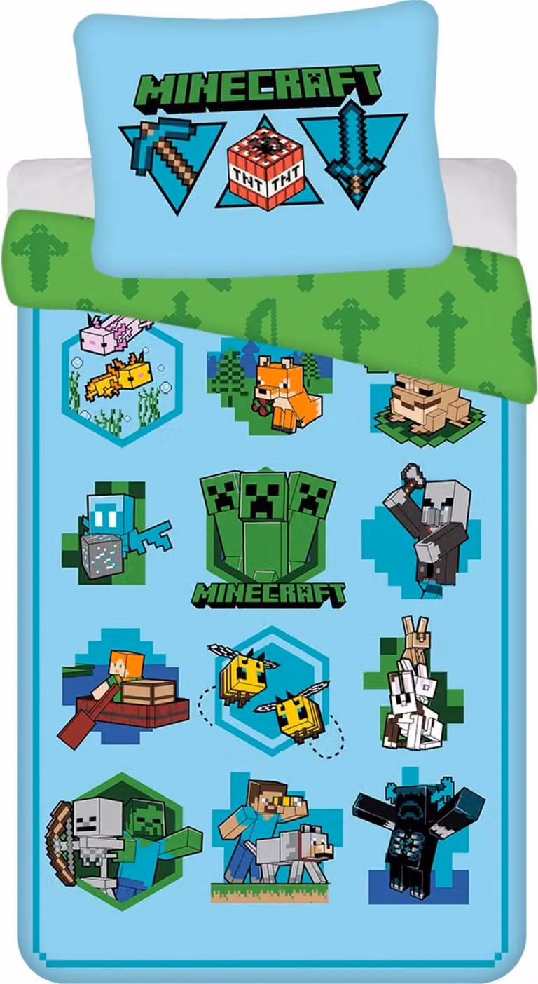 Copripiumino Minecraft Icons 140×200 cm, 70×90 cm