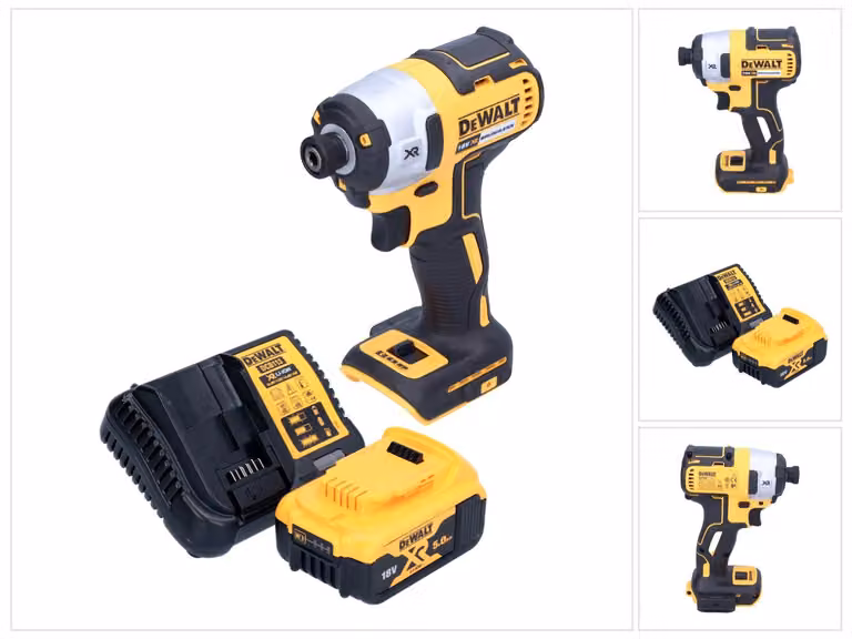 DeWalt DCF 887 P1 18 V 205 Nm 1/4'' Avvitatore a impulsi senza spazzole + 1x batteria 5,0 Ah + caricatore