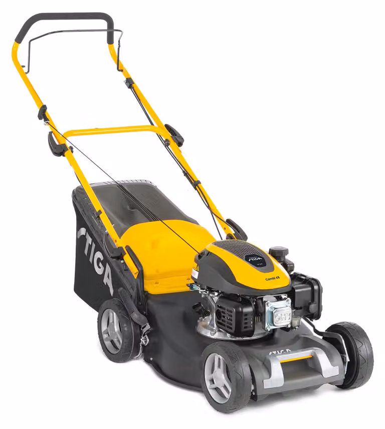 Tagliaerba a benzina, larghezza di taglio 46 cm, cilindrata 139 cm³, contenitore di raccolta da 60 litri, funzione mulching