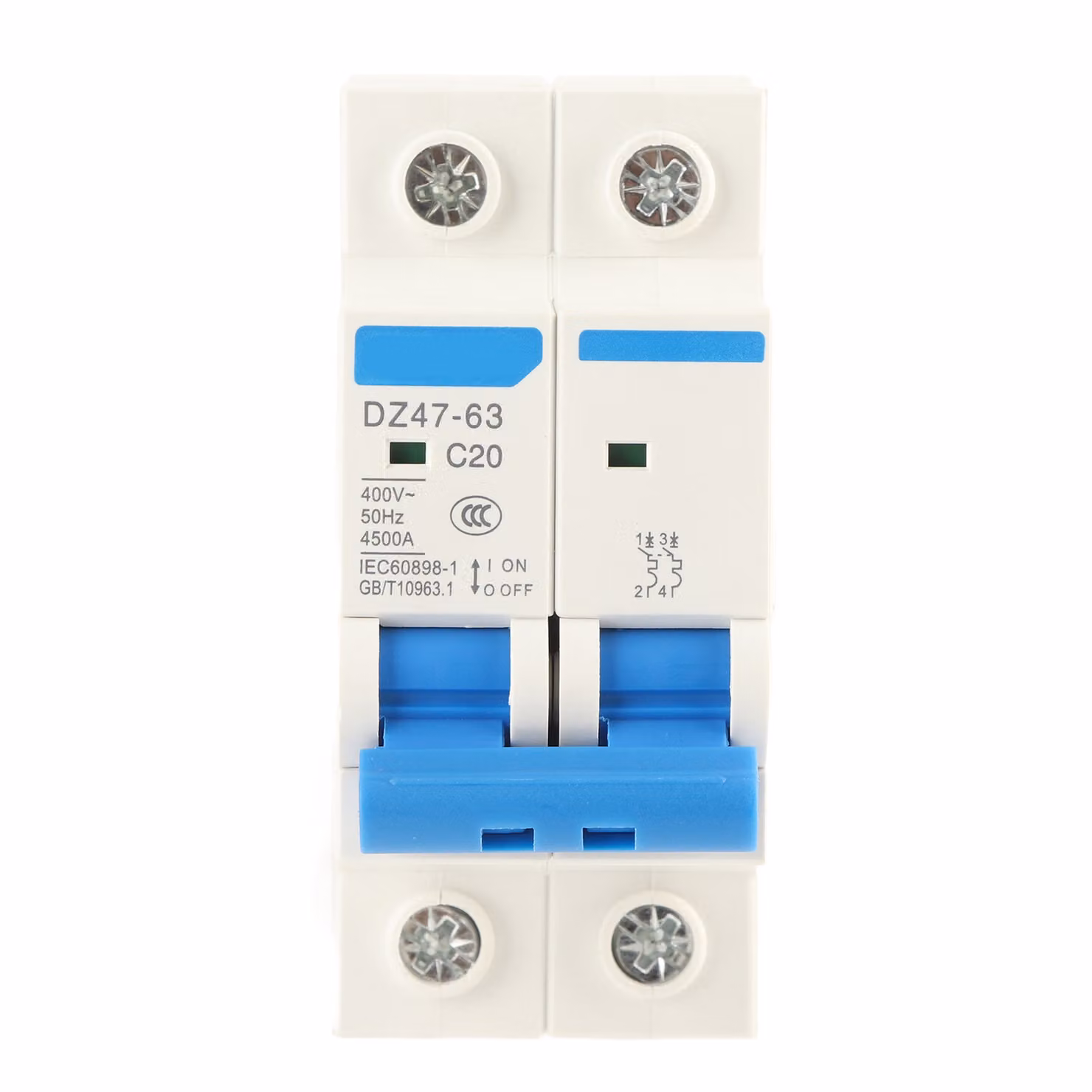 DZ47‐63 2 P Mini interruttore automatico 400 V CA (20 A)