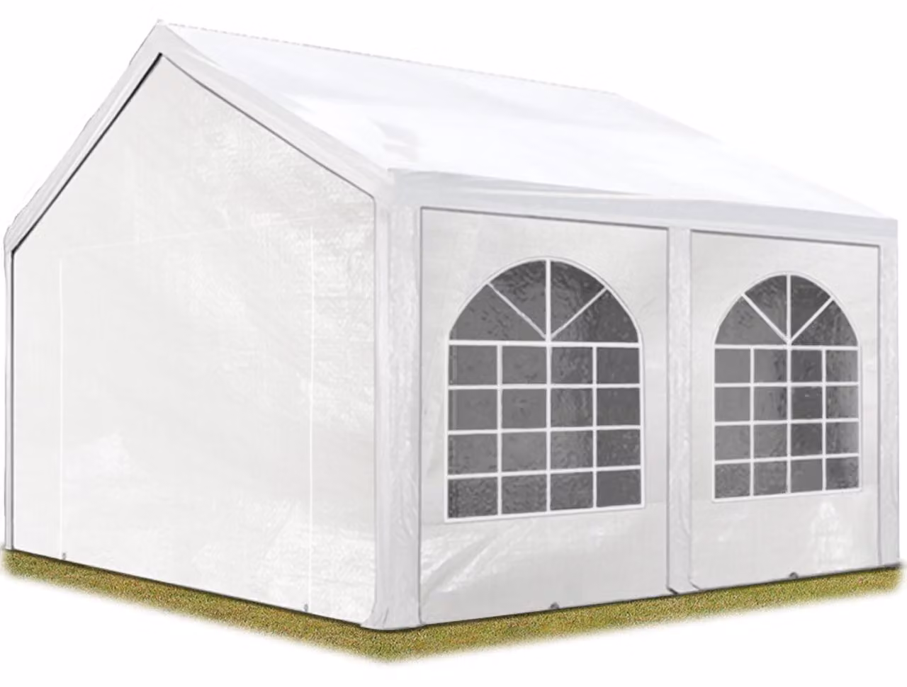 TOOLPORT Tendone per feste 4x4 m Gazebo party per sagre, mercati 450 N bianco impermeabile protezione UV