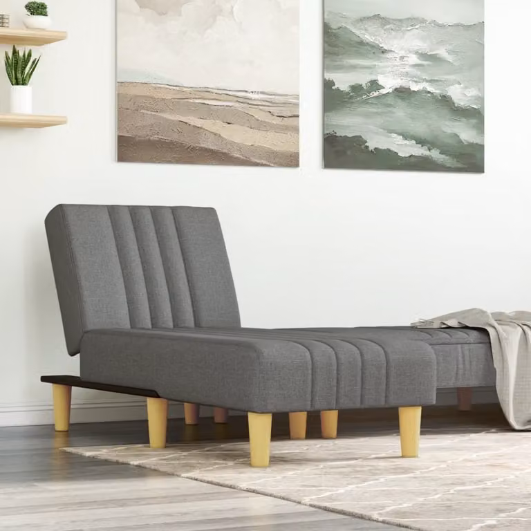 Maison Exclusive - Divano a due posti, colore grigio scuro, rivestito in tessuto