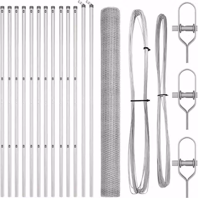 Palo per recinzione rotondo in acciaio argentato DESIGN IN H: 150 cm, Diametro: 26 mm, Spessore: 3,2 mm