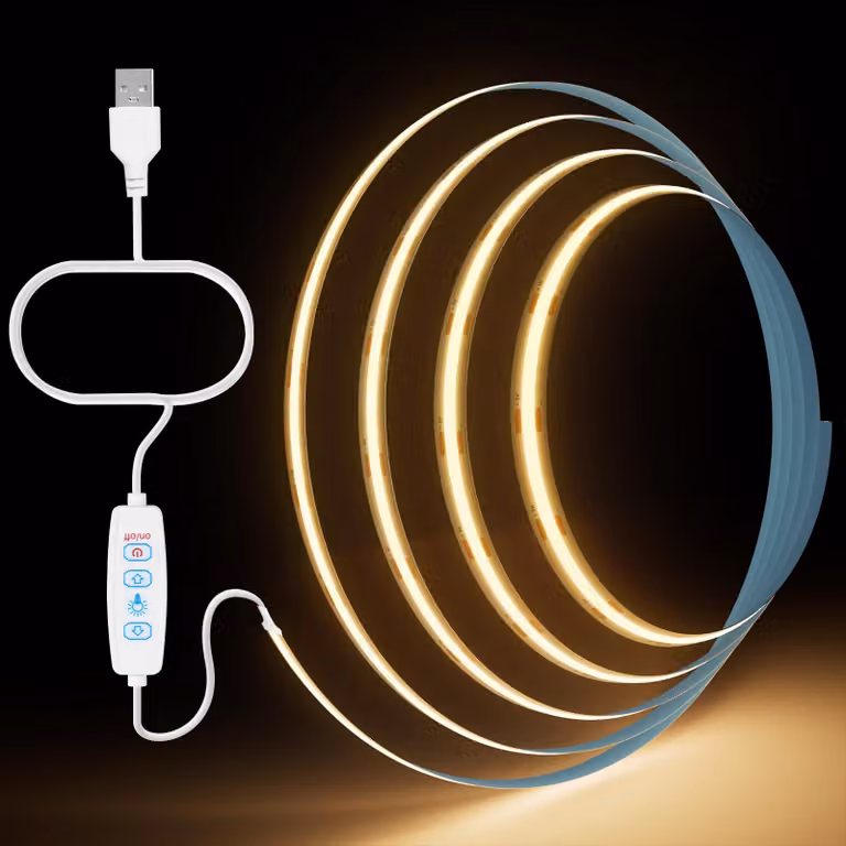 Striscia LED COB, 2 metri, luce calda/fredda, dimmerabile