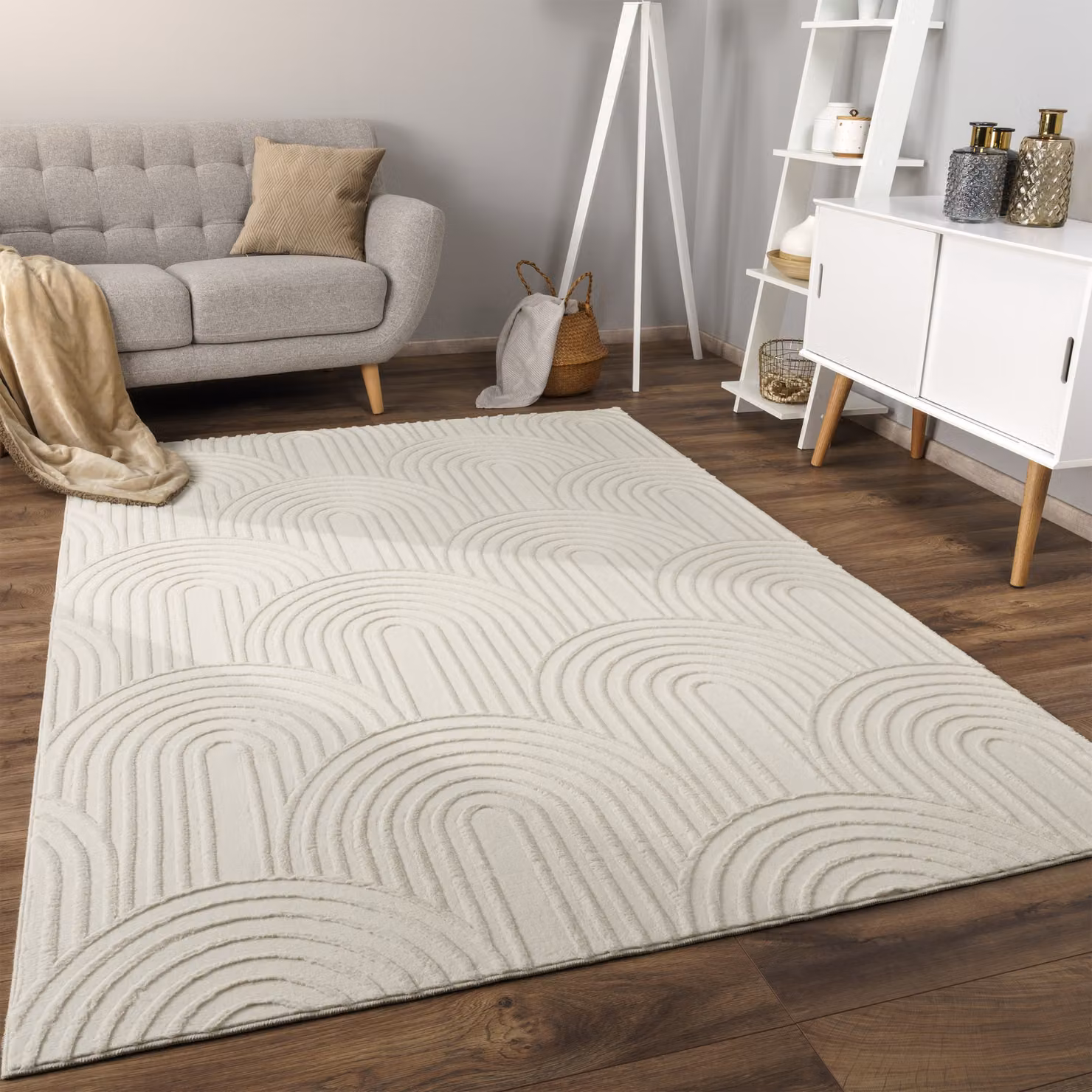 Tappeto in pelliccia sintetica Lelystar color crema L: 160 cm, P: 220 cm – 2