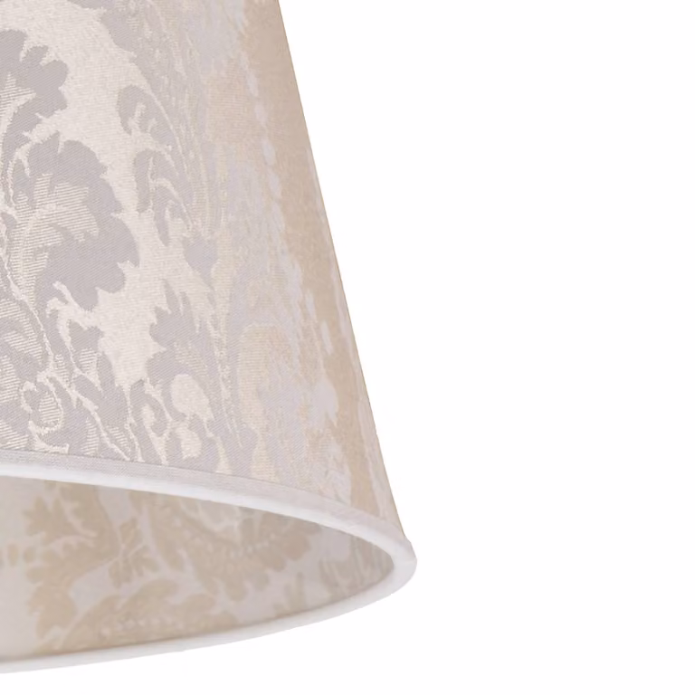 Paralume Cone altezza 25,5 cm, ecru Duolla, Crema / Ambra, Tessuto / Stoffa / Seta