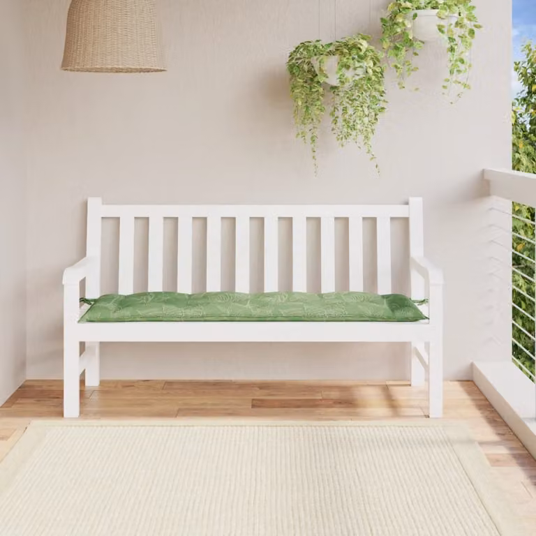 Cuscino per panca vidaXL verde in tessuto Oxford impermeabile e traspirante L/P/H: 150 x 50 x 7 cm