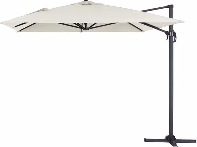 Ombrellone decentrato rettangolare HABITAT ET JARDIN SUN 4 in alluminio e poliestere, colore beige, L: 400 cm, H: 260 cm, P: 300 cm