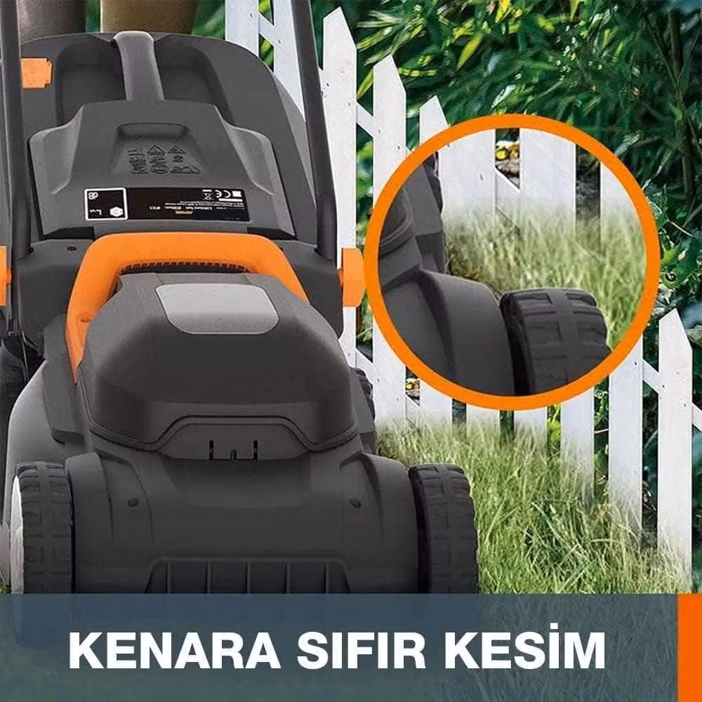 Tagliaerba elettrico - Trimmer per prato elettrico con motore brushless e batteria - Nero