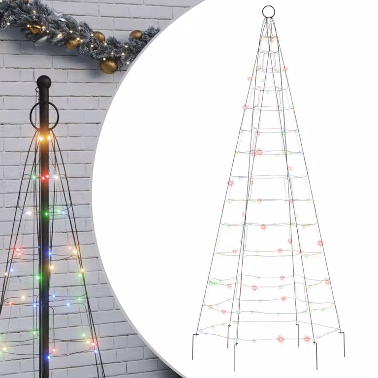 Albero di Natale a LED 200 LED Colorato 180 cm
