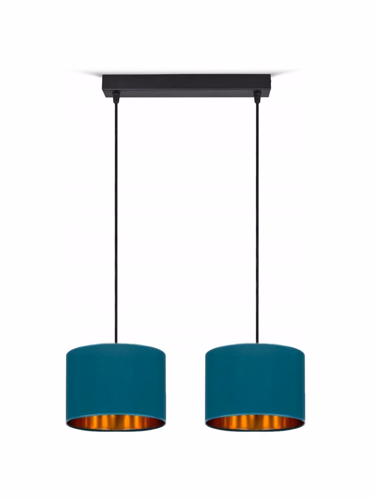 Lampada da soffitto Turchese Lampada Vintage Moderna E27 Lampada di design a 2 luci N230-H2-T