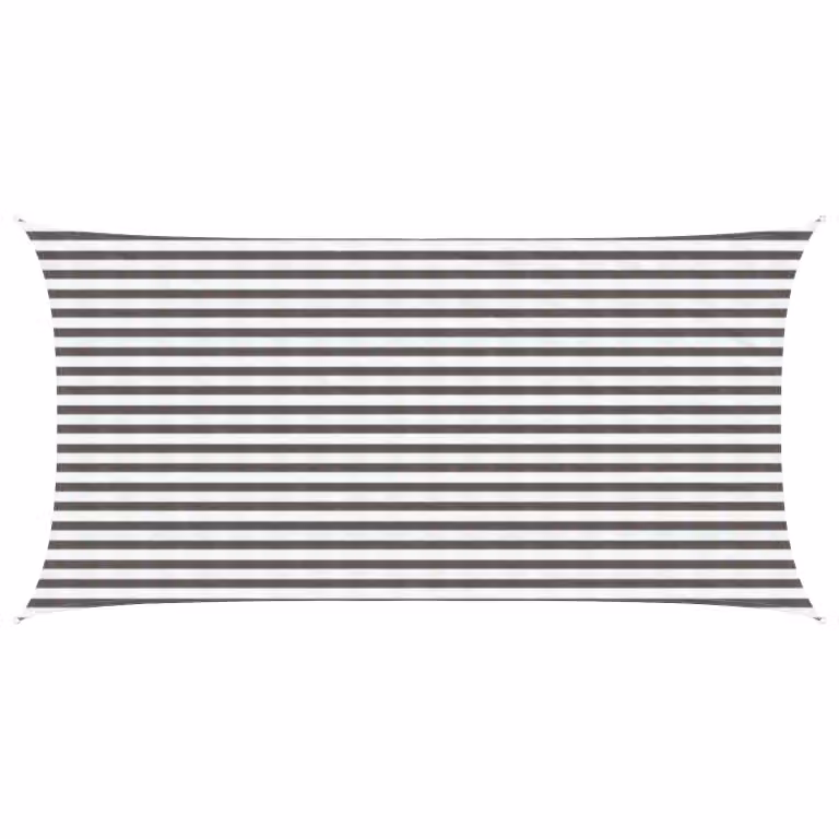 Telo Ombra Rettangolare vidaXL in HDPE Grigio Chiaro e Bianco L: 5 m, P: 2,5 m