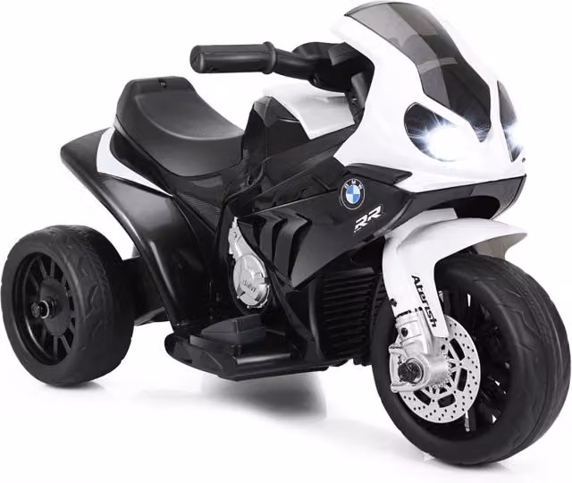 Moto cavalcabile alimentata a batteria 6 V per bambini, Motocicletta a 3 ruote con musica e aspetto carino Nero-Moto elettriche