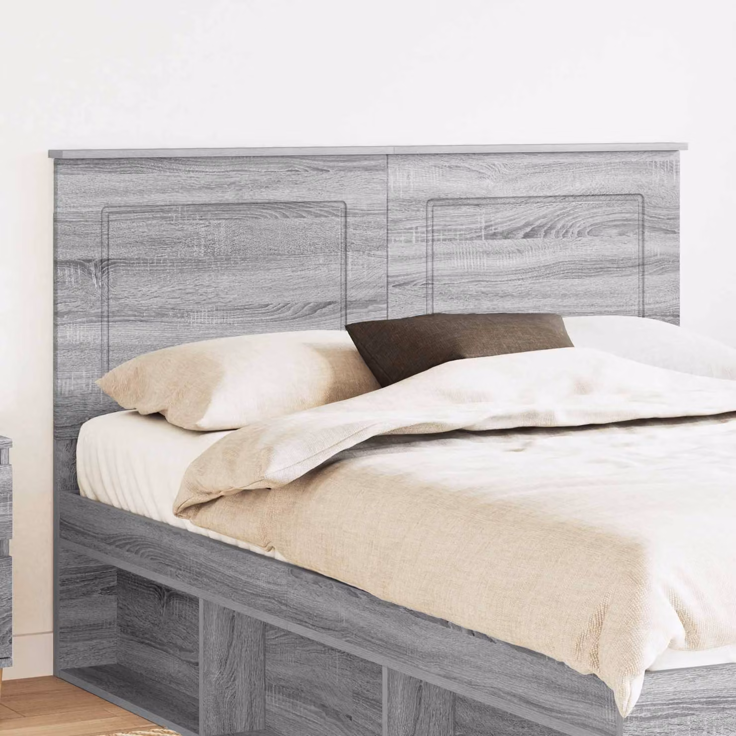 Testiera per letto vidaXL in legno ingegnerizzato Sonoma, colore grigio, larghezza: 100 cm