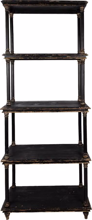 Libreria Clayre & Eef 80x40x210 cm Legno nero