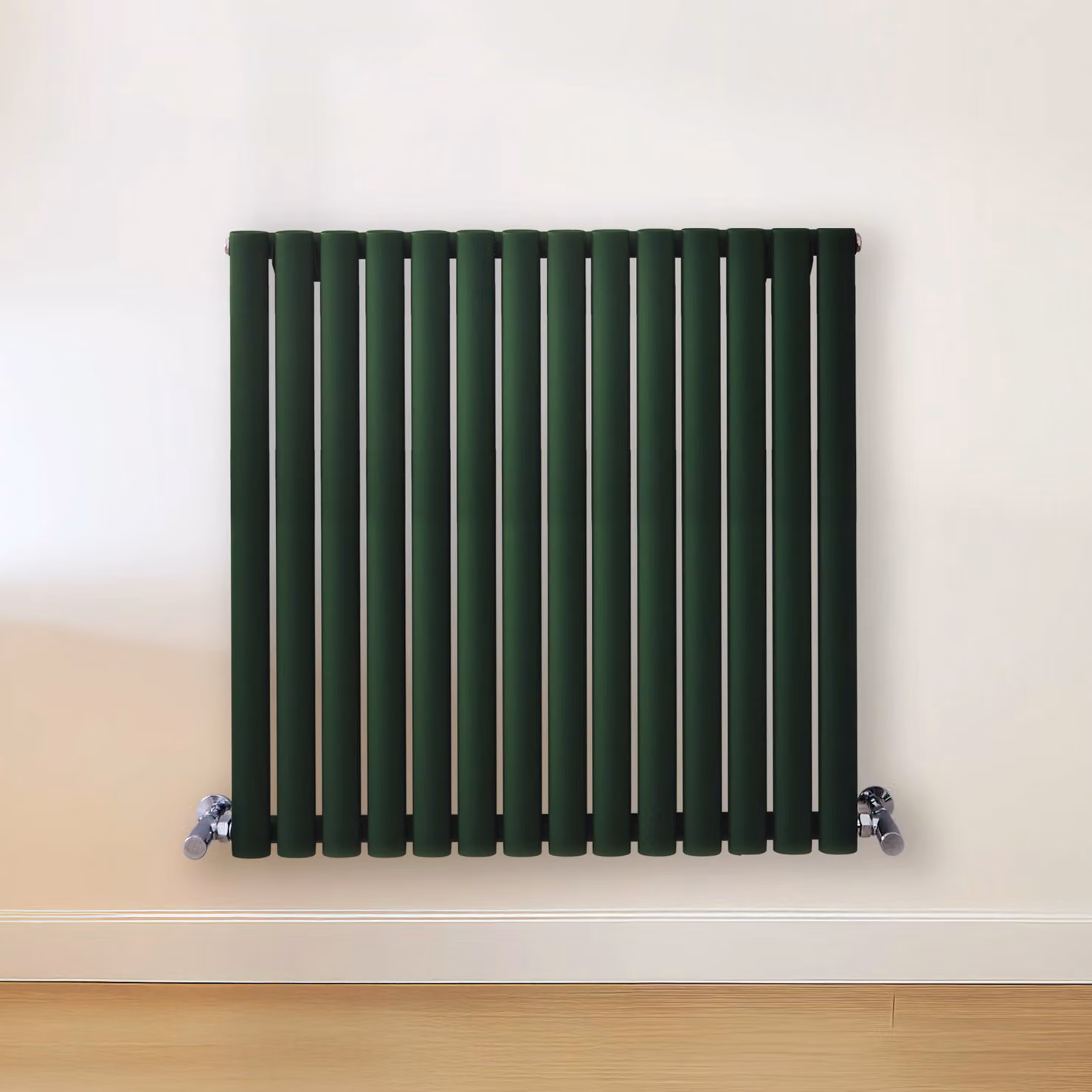 Radiatore di Design Orizzontale Verde (Evergreen) - 800mm x 826mm - Pannello Doppio  - Revive