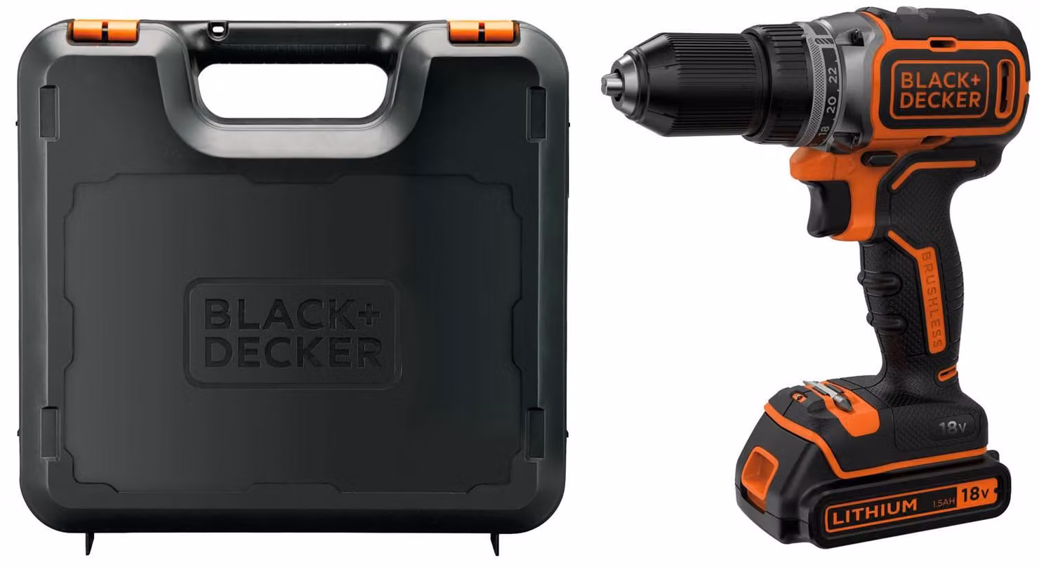 Black & Decker Akku-Bohrschr.18V 1,5Ah,buerstenlos,Kof