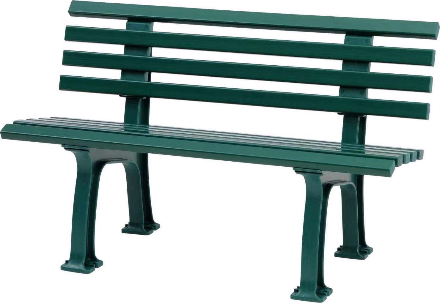 Panchina da giardino Antigua | 2 posti | Verde | HxLxP 74x120x54cm | Plastica resistente agli agenti atmosferici e ai raggi UV | Panchina da parco Panchina da esterno Balcone da giardino Terrazza