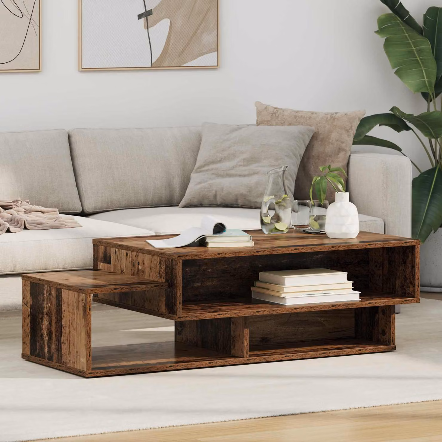 Maison Exclusive - Tavolino in legno antico 105 x 50 x 32,5 cm Materiale ligneo
