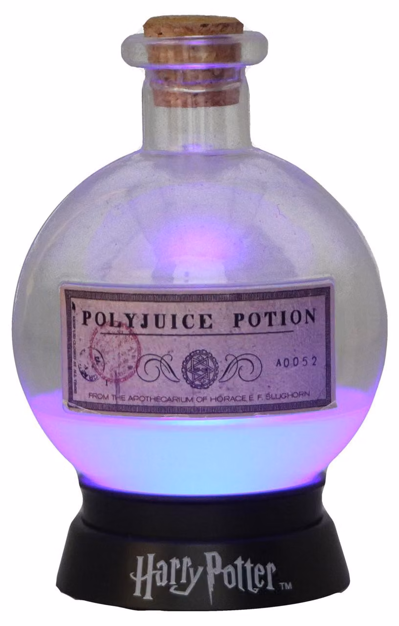 Lampada da tavolo con bottiglia di pozione polisucco di Harry Potter
