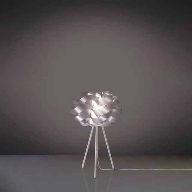 Lampada da scrivania moderna Cloud Linea Zero Polilux argento e metallo con attacco E27