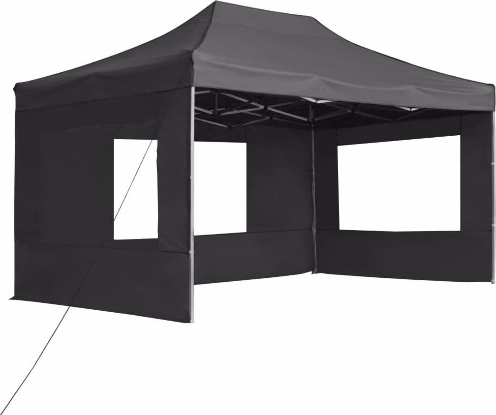 vidaXL Tenda professionale pieghevole per feste con pareti in alluminio 4,5×3 m antracite