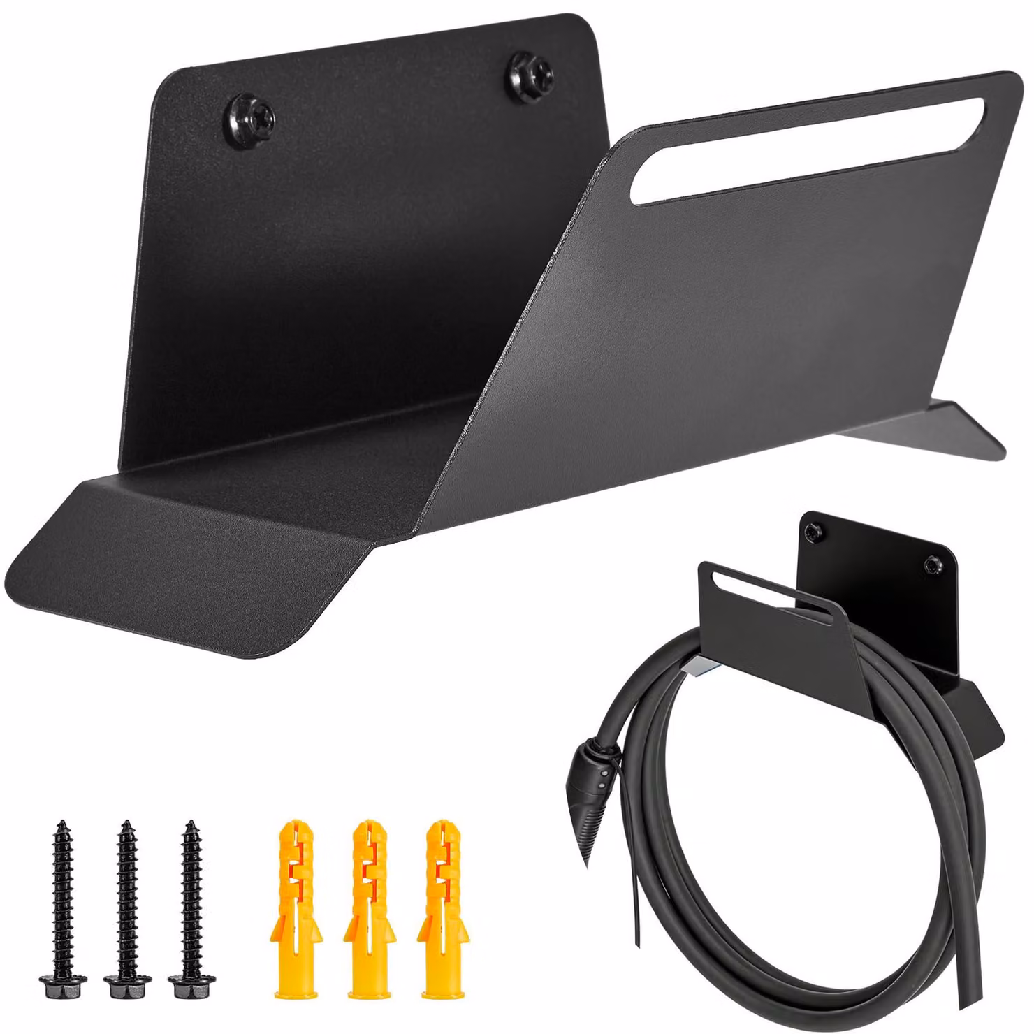 Supporto a parete di tipo 2 per cavi di ricarica per veicoli elettrici | Portacavi metallico da parete per wallbox