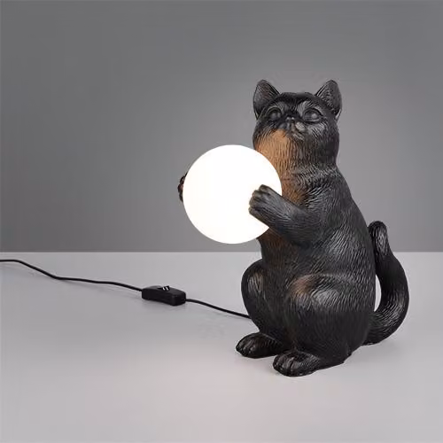 Lampada da tavolo Reality GATIO nera BHT 30x30x16 cm nera