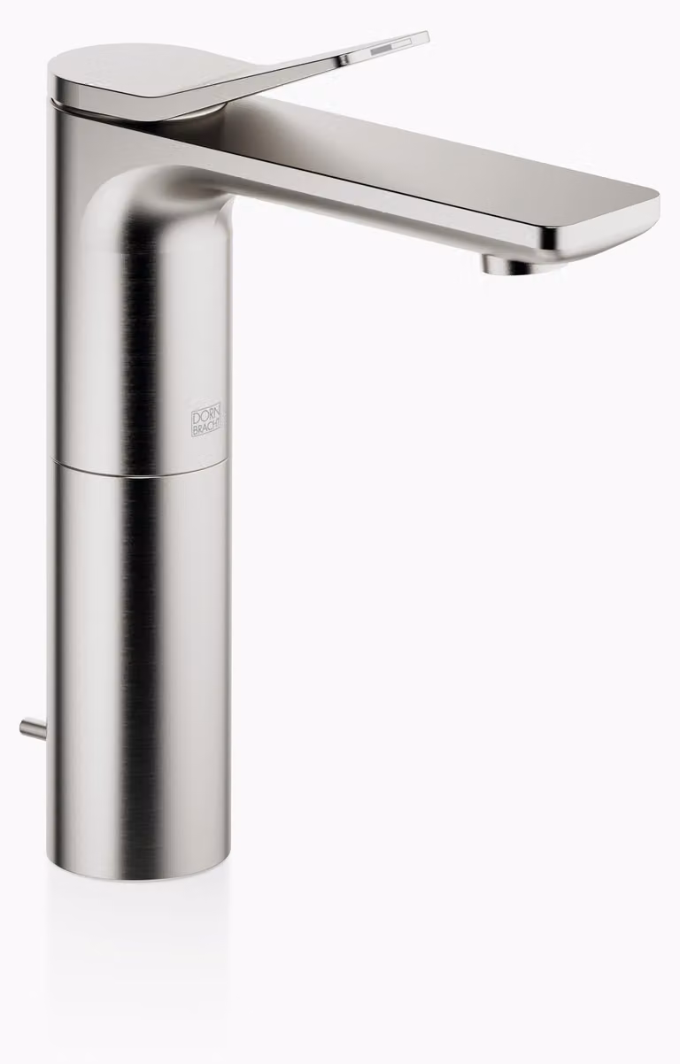 Dornbracht LISSÉ Mitigeur monocommandé pour lavabo avec pied surélevé, avec garniture d'écoulement, saillie 130mm, 33506845-06, 33506845-06