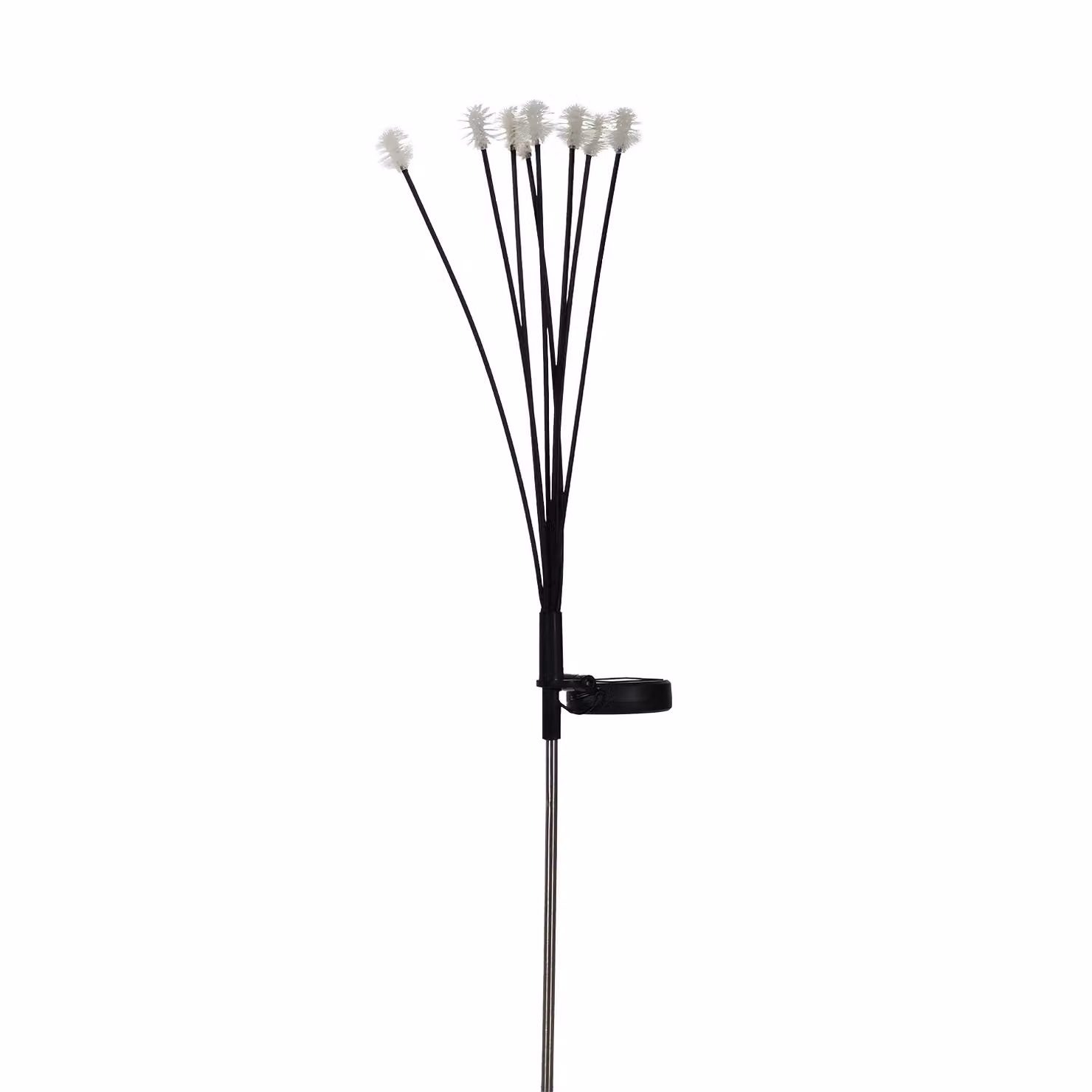 Dictrolux Lampada Solare LED da Giardino con Effetto Soffione, Luce Bianca Calda, Colore Nero, Altezza: 71 cm – 1