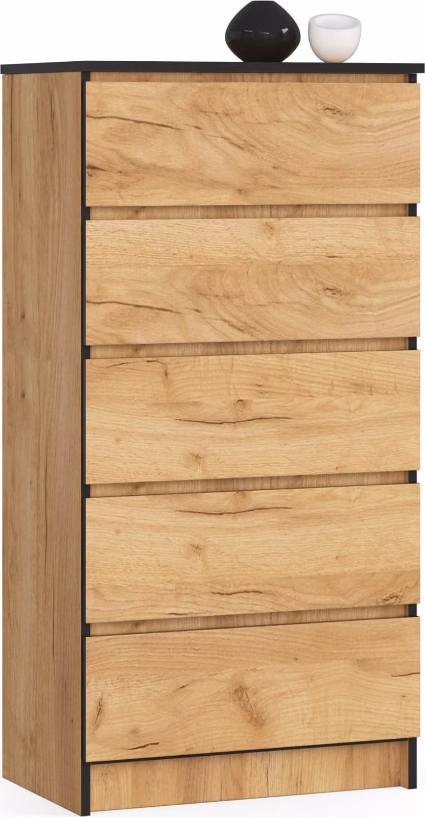 Akord Credenza 5 Cassetti Rovere Craft 60X40X121 Cm