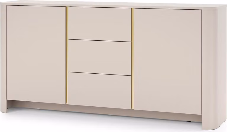 Credenza FURNLUX Bari Oro e Beige 168 cm / Colore principale: beige / Dimensioni: 168 x 84 x 39 cm