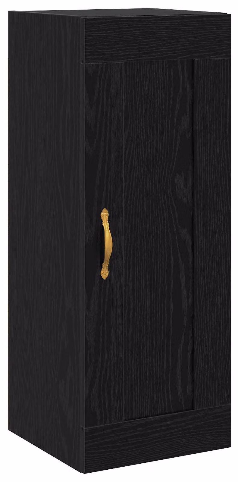 Armadio a muro in rovere nero 34,5 x 34 x 90 cm Materiale in legno