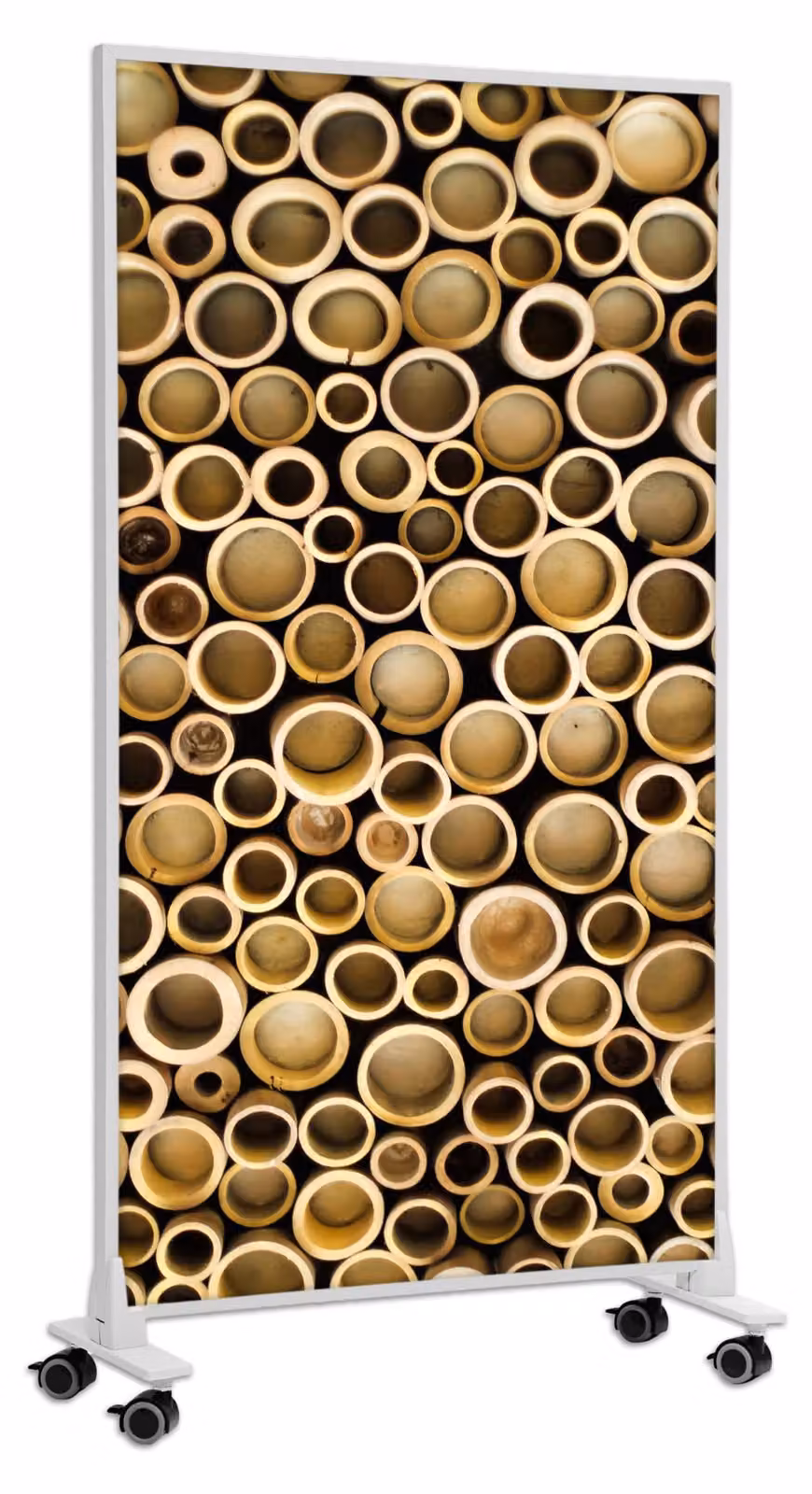 Riscaldatore a pannello da pavimento, 800 Watt - Motivo: bambù - Elemento riscaldante in Vetroceramica
