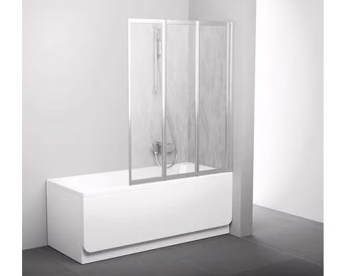 Paravento per vasca da bagno RAVAK Supernova VS3 130 satin+Rain 795V0U0041